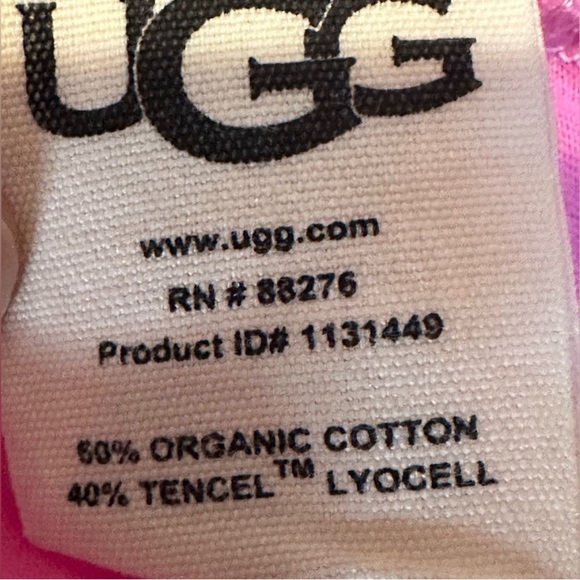 Ugg Women’s Perline Crewneck Organic Cotton Tee Pink Echinacea NWT Size Medium - Picture 5 of 6